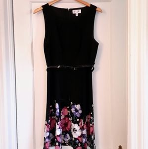 Black Elle flowered dress